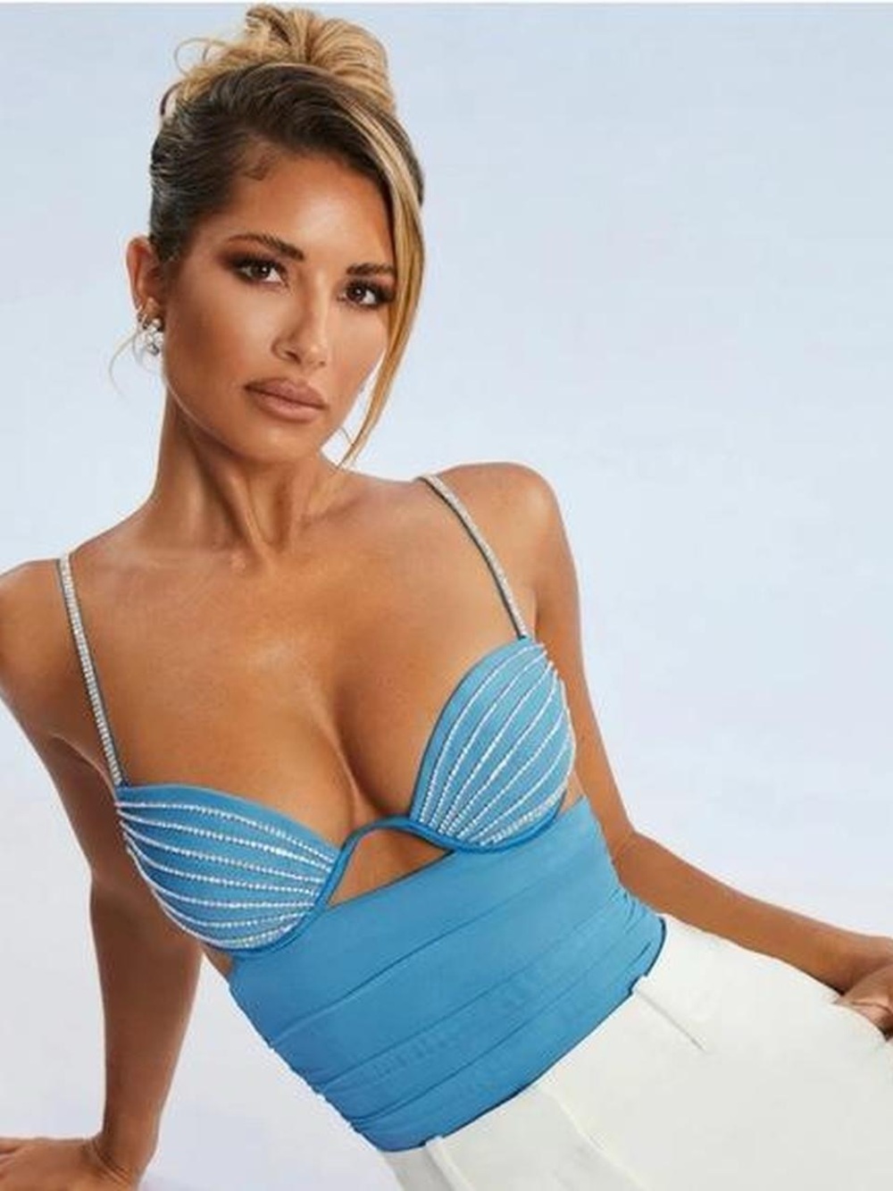 Oh Polly Leda Embellished Bodysuit